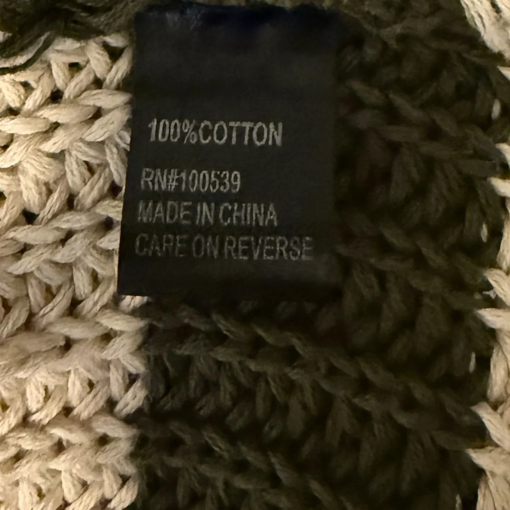 Nine West Olive and Cream Striped Cardigan - Picture 4 of 4